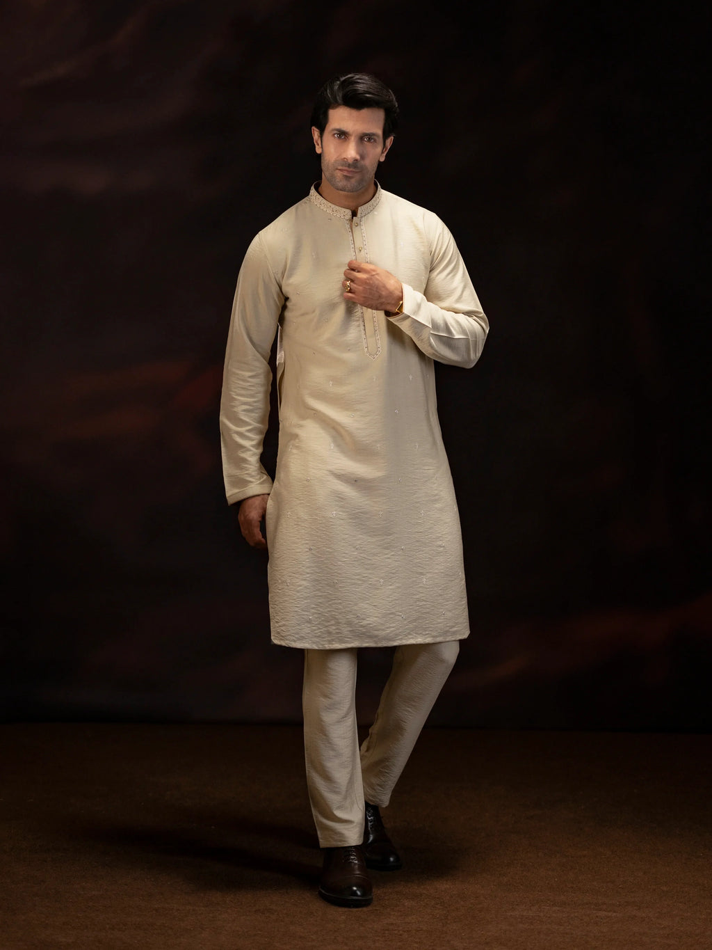 Embroidered Viscose Kurta Pajama - ECMTKP6-030