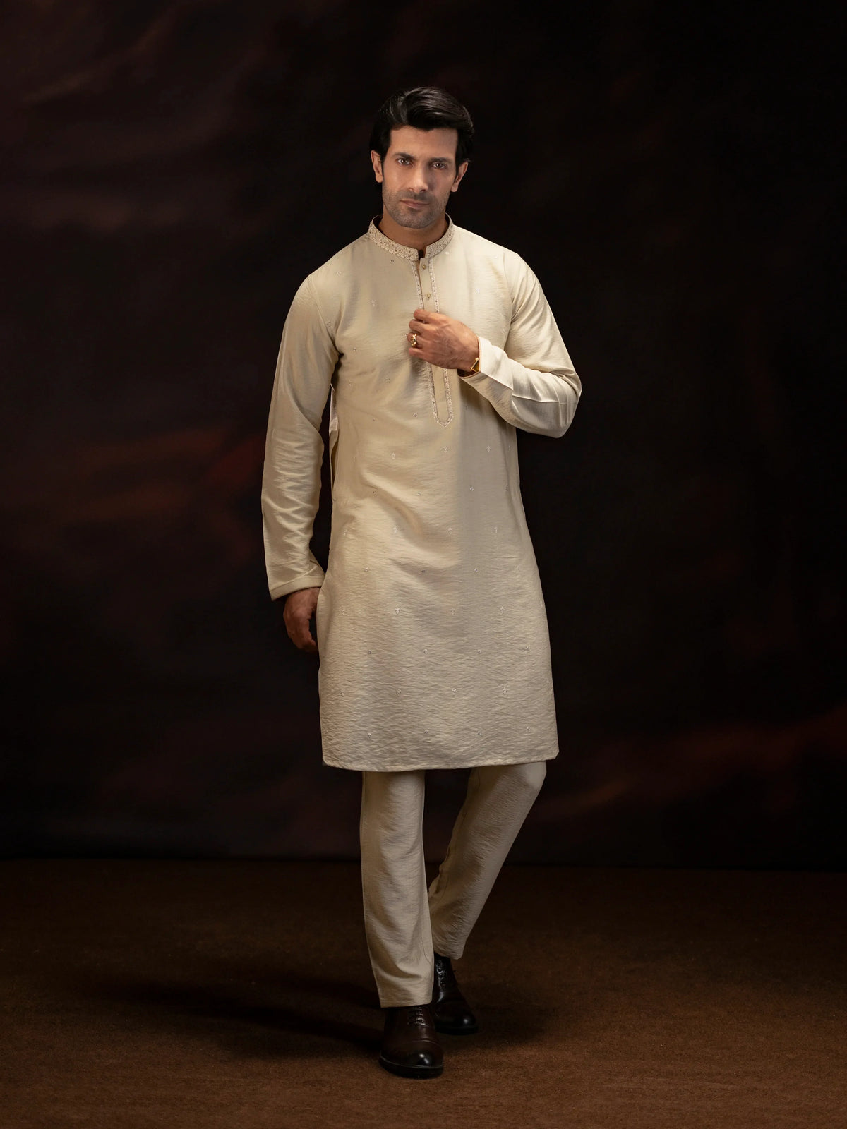 Embroidered Viscose Kurta Pajama - ECMTKP6-030