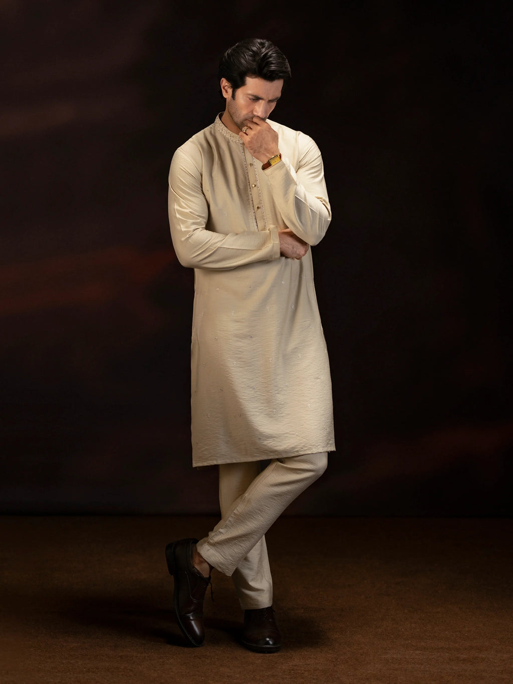 Embroidered Viscose Kurta Pajama - ECMTKP6-030