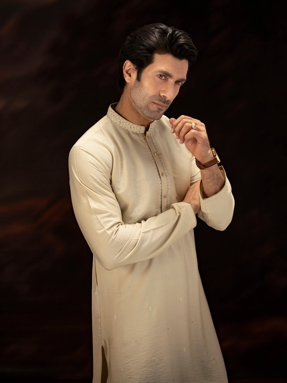 Embroidered Viscose Kurta Pajama - ECMTKP6-030