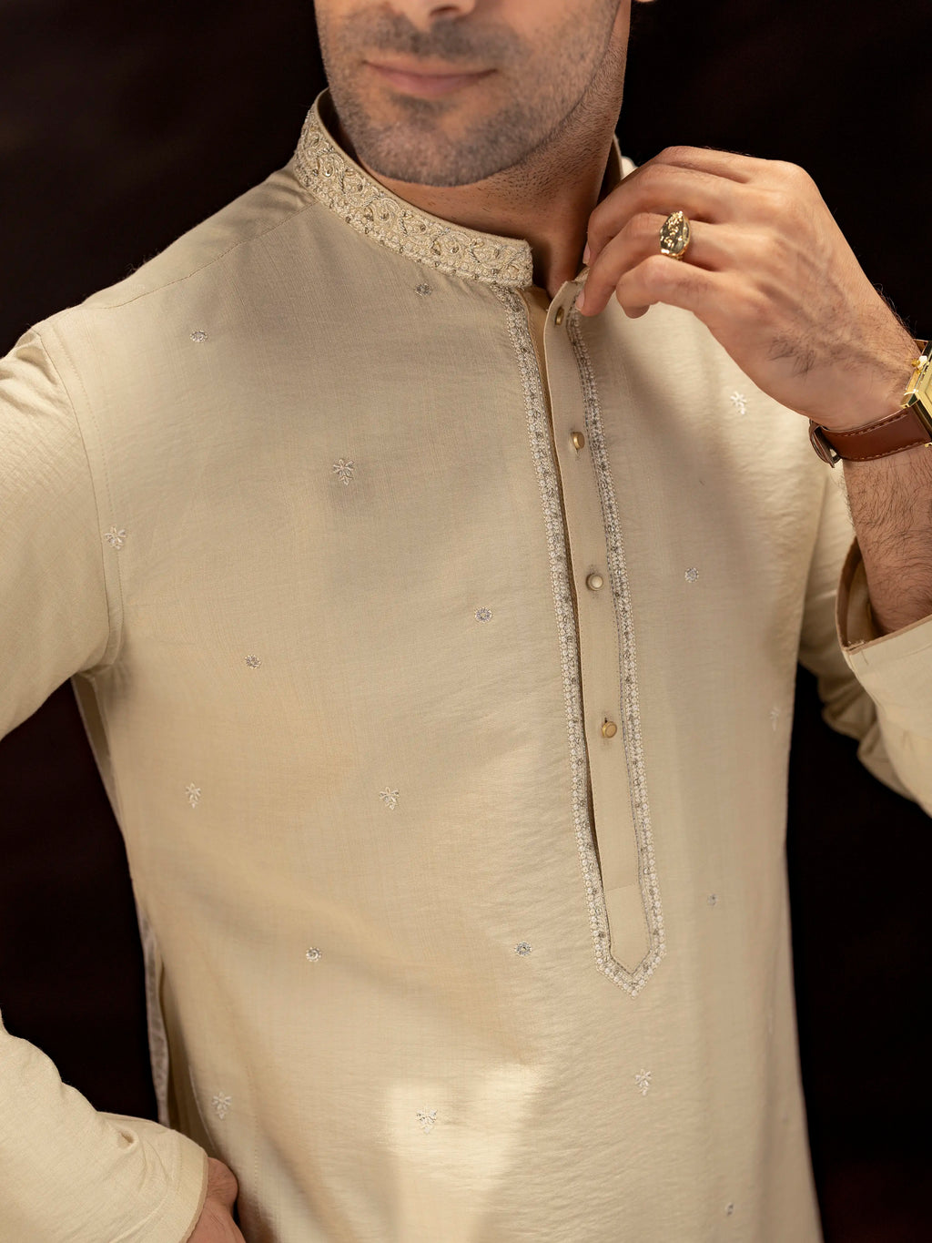 Embroidered Viscose Kurta Pajama - ECMTKP6-030