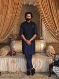 Embroidered Jamawar and Cotton Silk Waistcoat Suit - ECMTWCS5-020