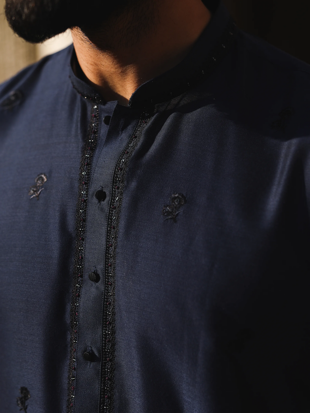Embroidered Jamawar and Cotton Silk Waistcoat Suit - ECMTWCS5-020