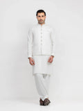 Embroidered Dobby Waistcoat Suit - ECMTWCS5-029