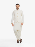 Embroidered Blended Waistcoat Suit - ECMTWCS5-030