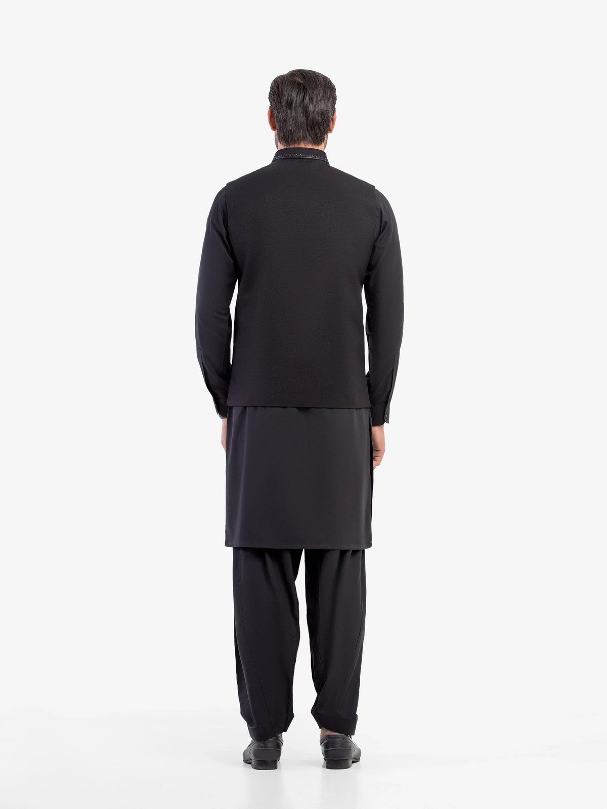 Embroidered Blended Waistcoat Suit - ECMTWCS5-031
