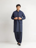 Embroidered Dobby Waistcoat Suit - ECMTWCS5-034