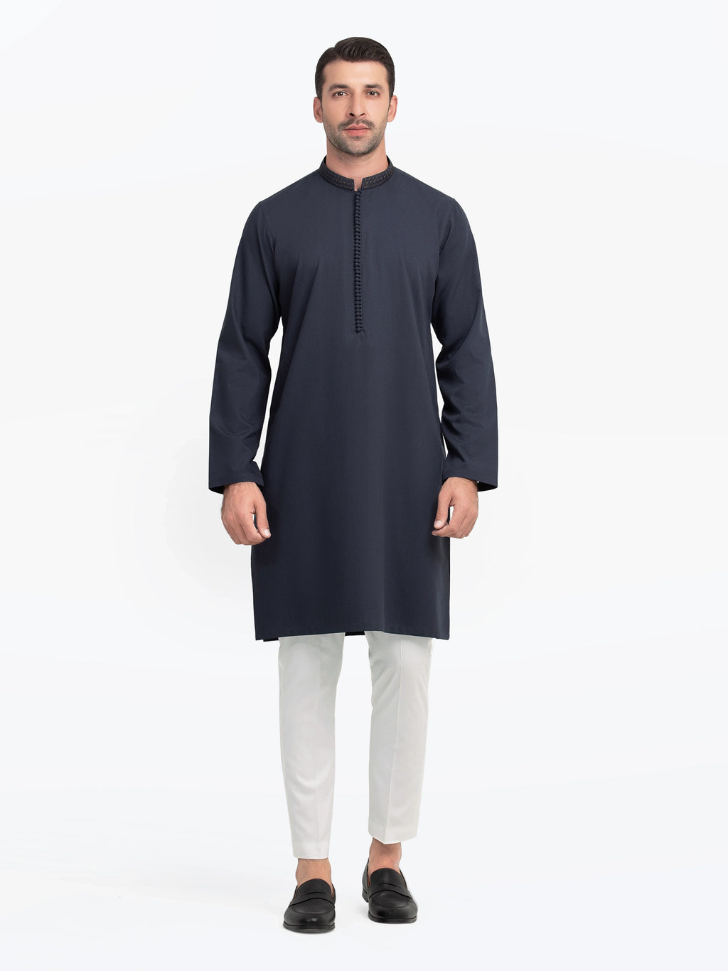 Embroidered Dobby Kurta - EMTK5-99545