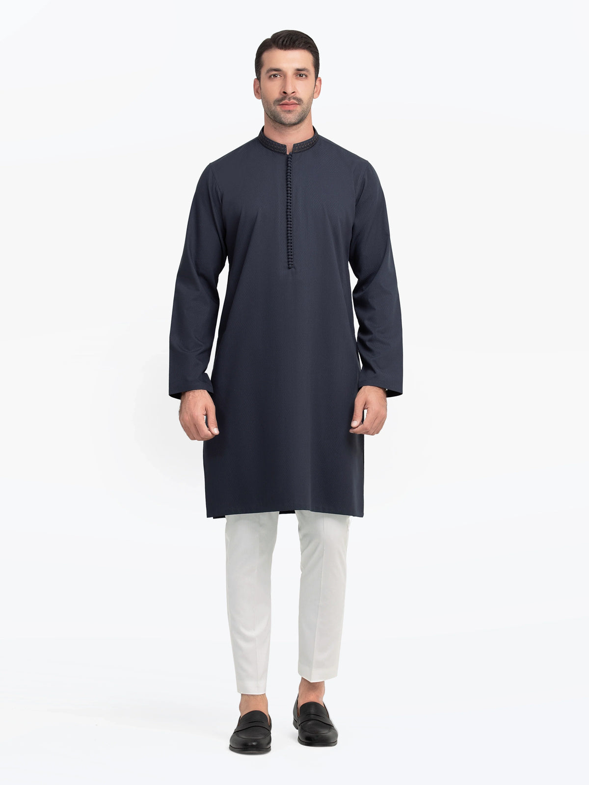 Embroidered Dobby Kurta - EMTK5-99545