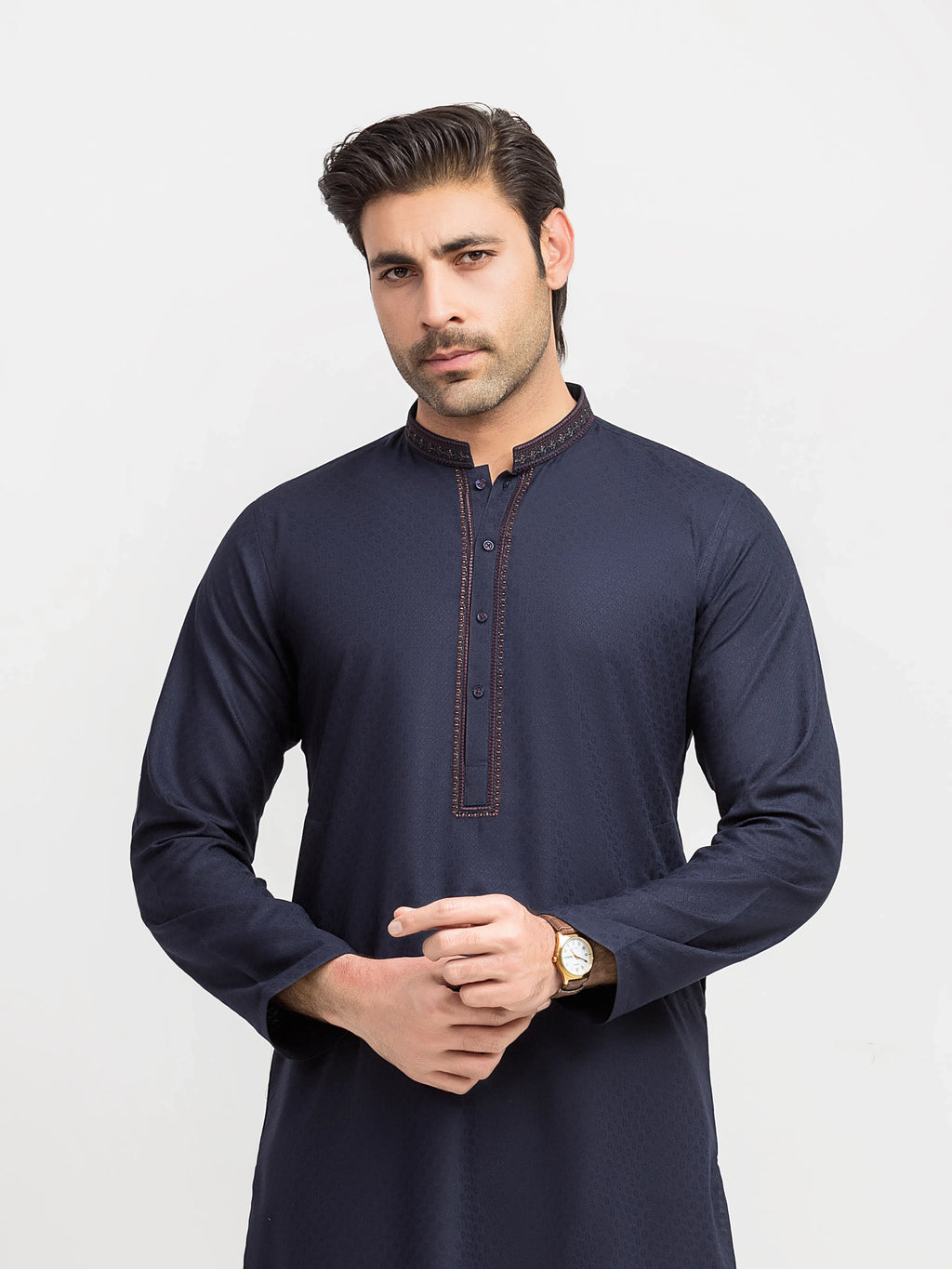 Embroidered Jacquard Kurta - EMTK5-99629