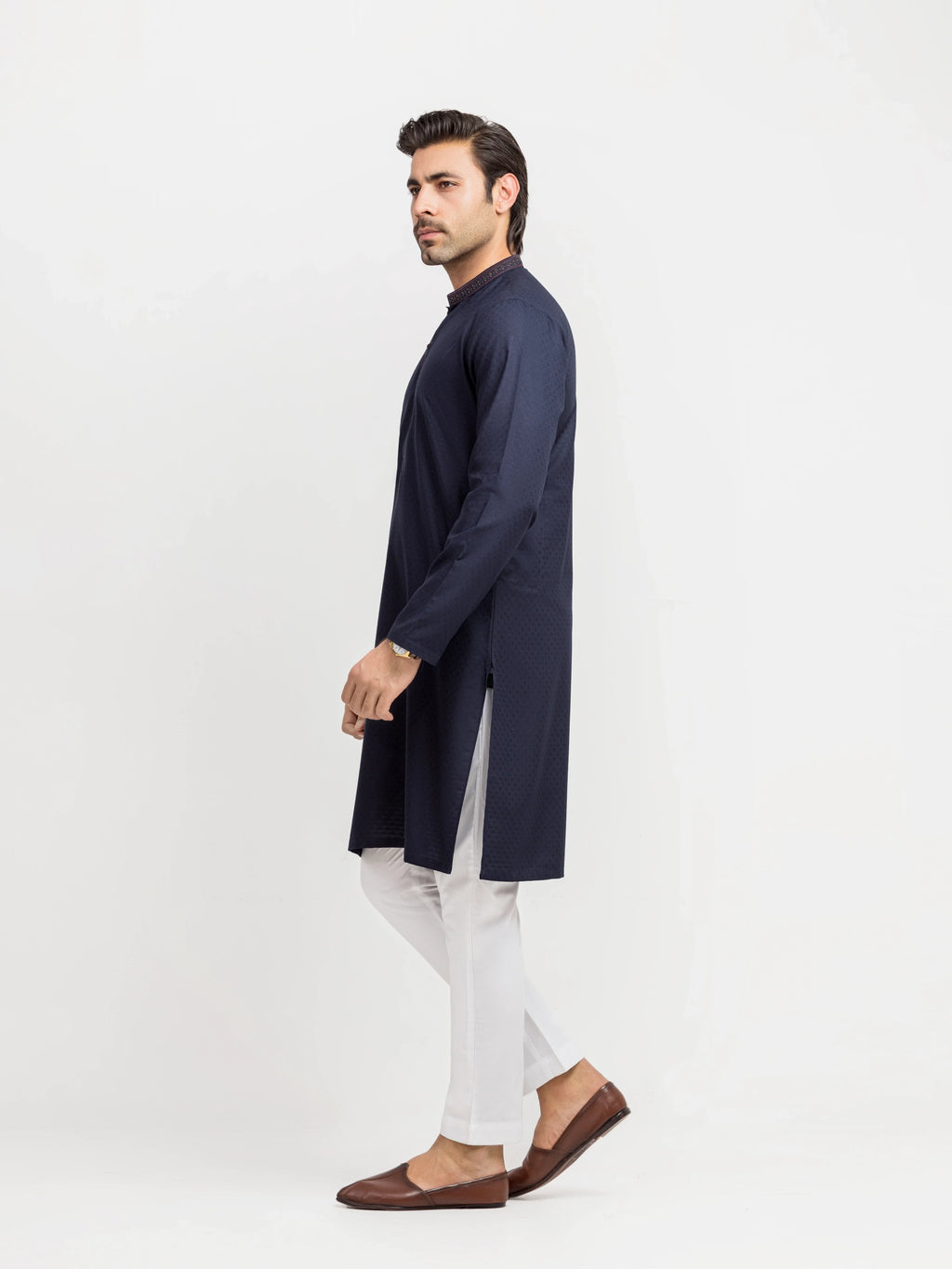 Embroidered Jacquard Kurta - EMTK5-99629