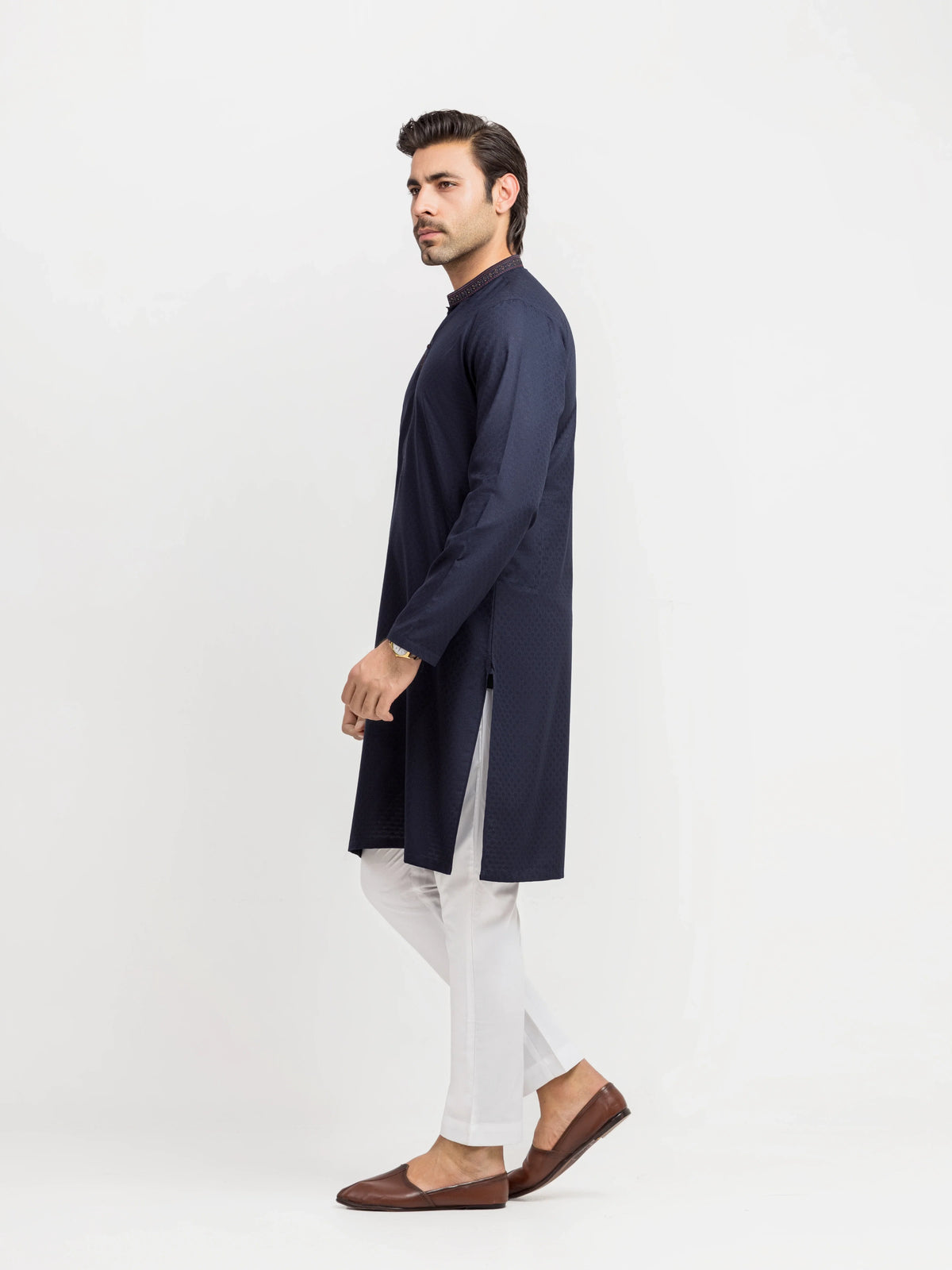 Embroidered Jacquard Kurta - EMTK5-99629