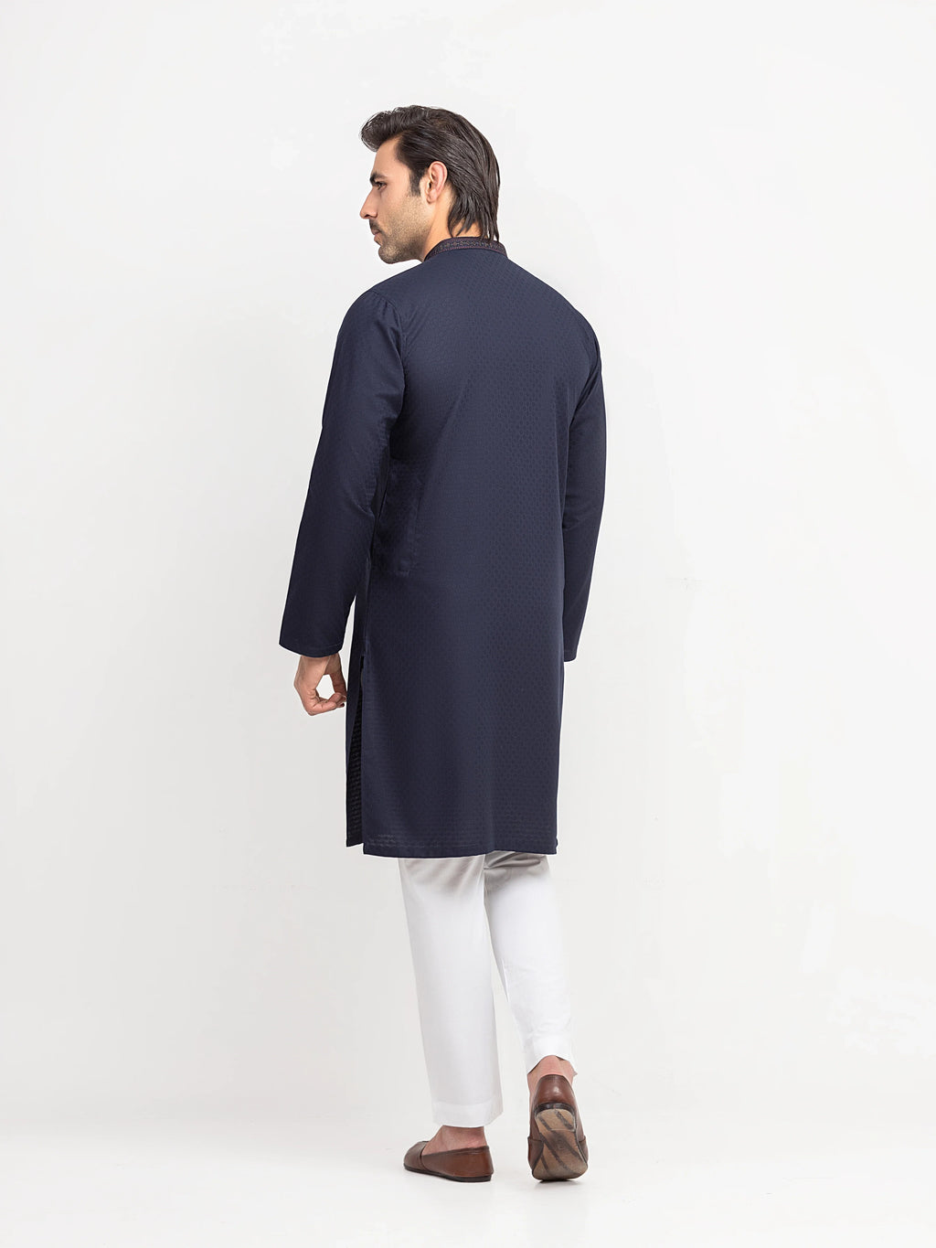 Embroidered Jacquard Kurta - EMTK5-99629
