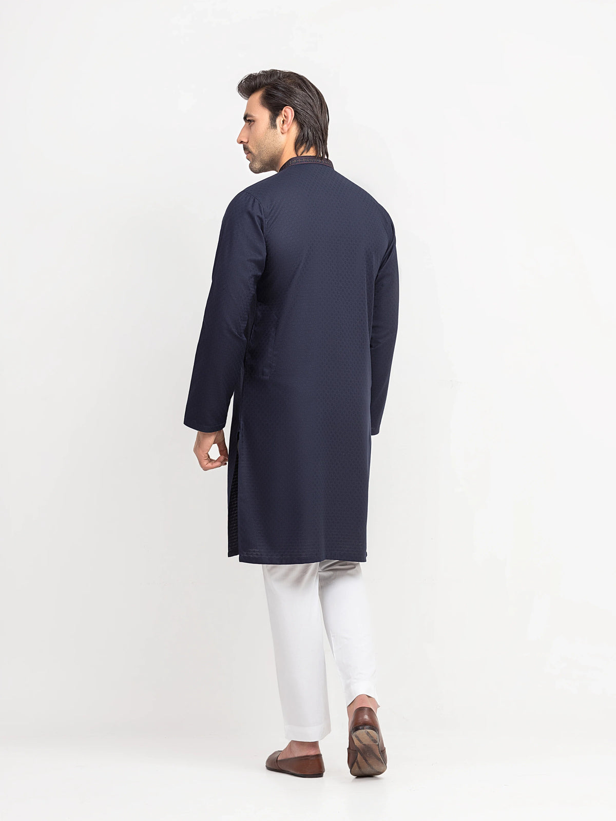 Embroidered Jacquard Kurta - EMTK5-99629