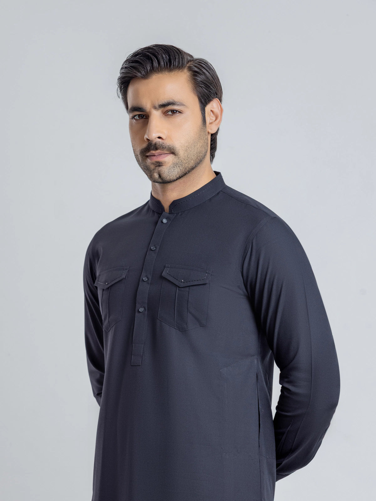 Embroidered Blended Kurta Pajama - EMTKFP6-007