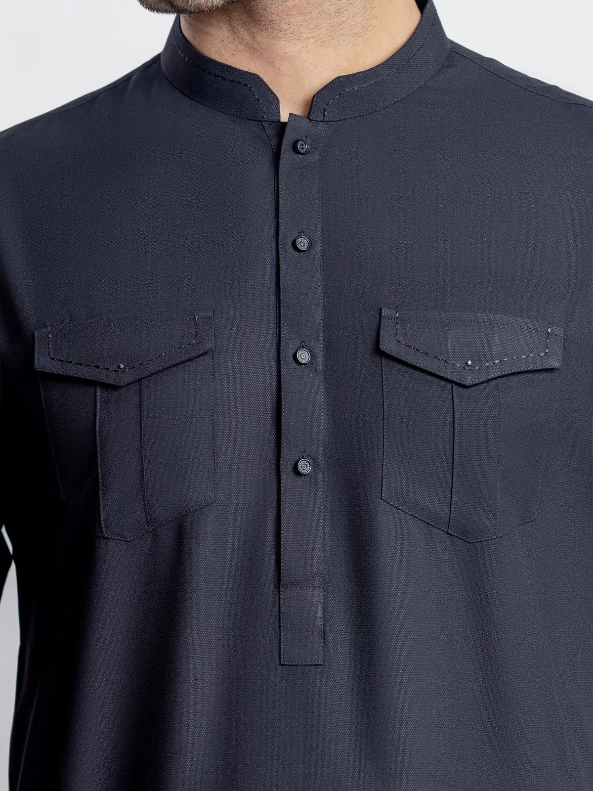 Embroidered Blended Kurta Pajama - EMTKFP6-007