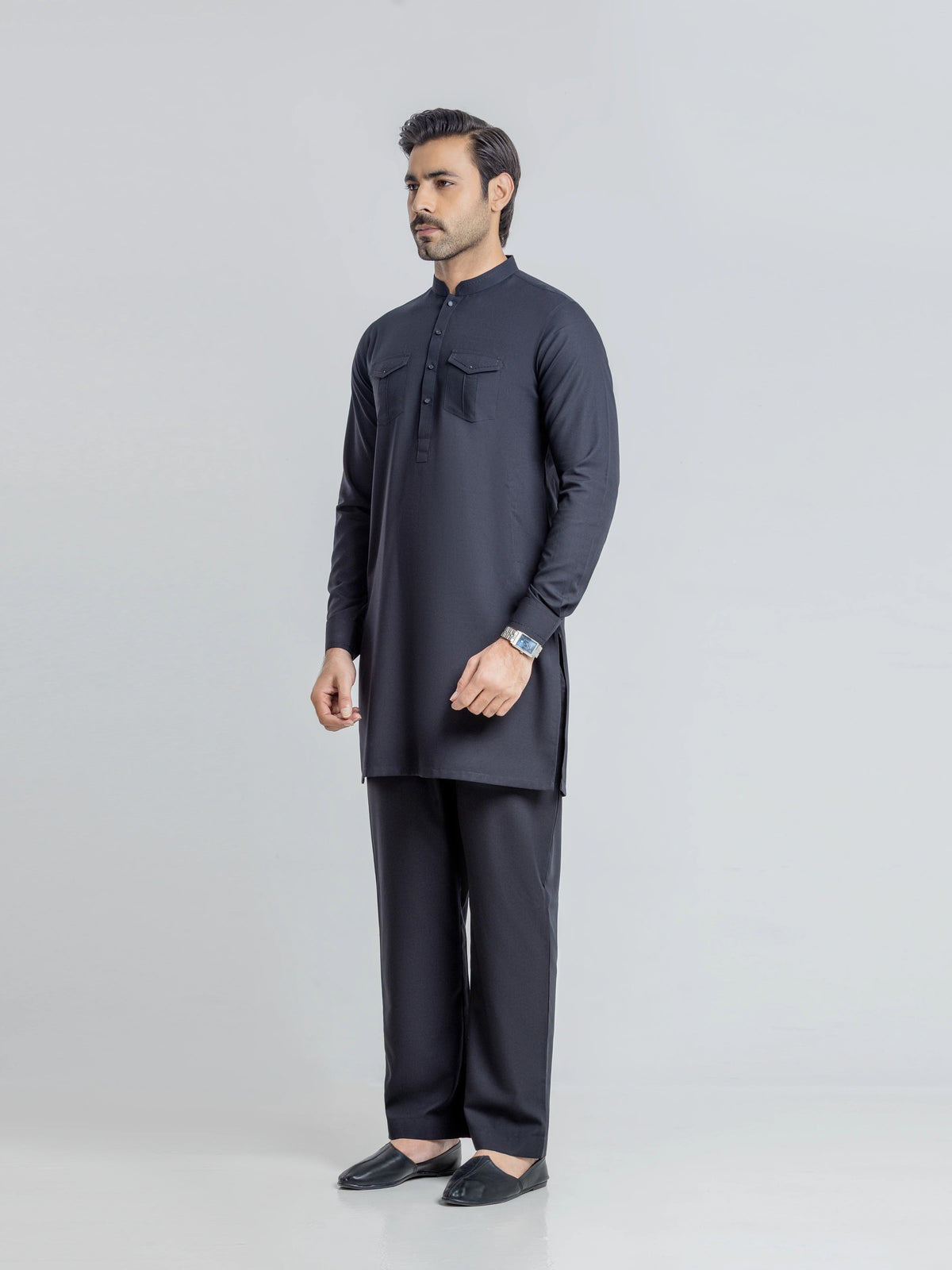 Embroidered Blended Kurta Pajama - EMTKFP6-007
