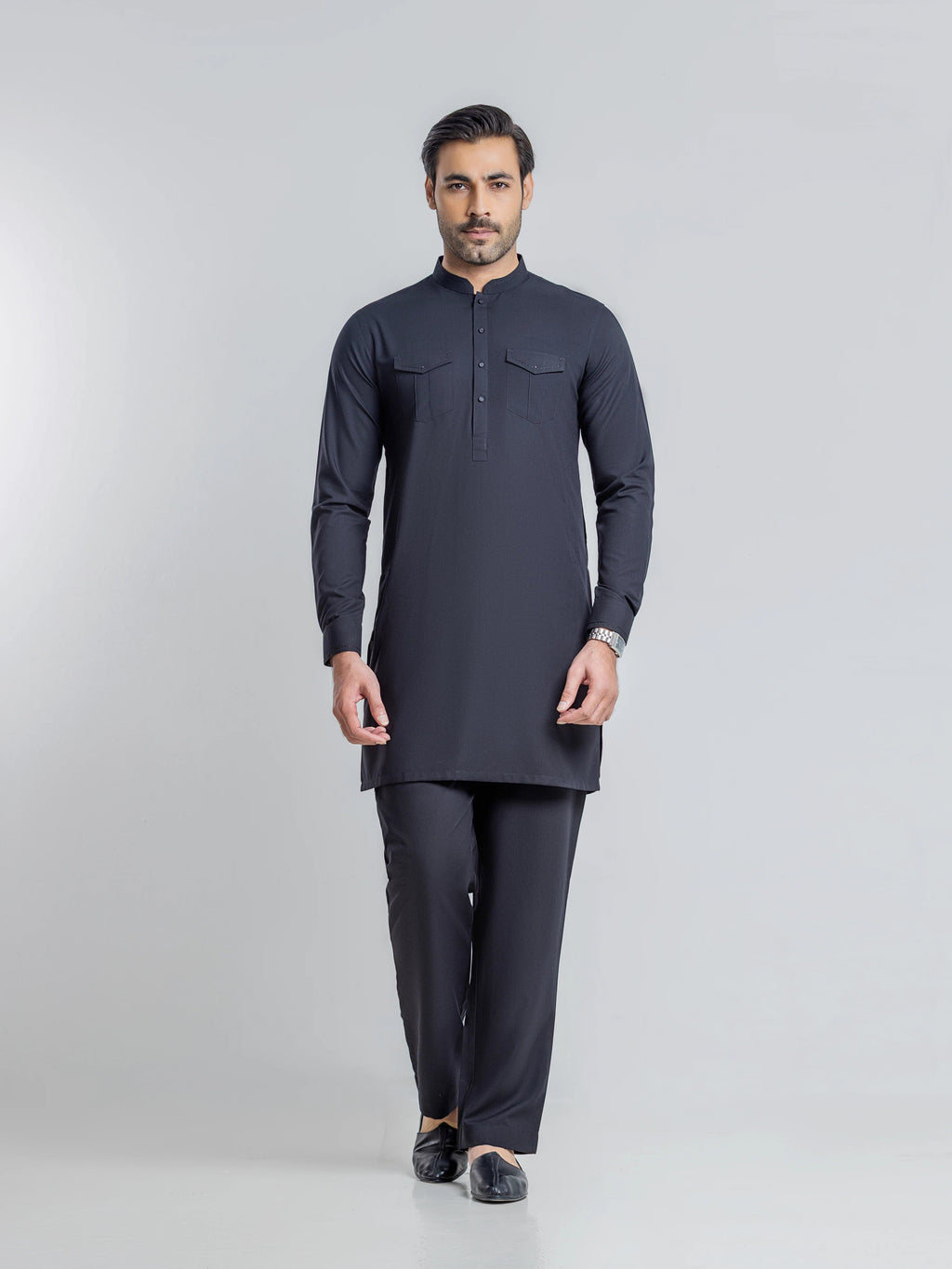 Embroidered Blended Kurta Pajama - EMTKFP6-007