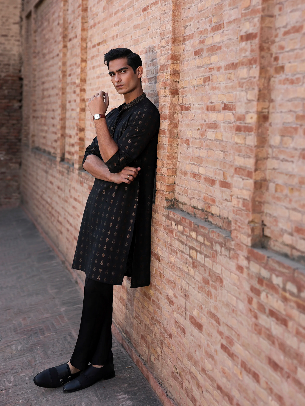 Embroidered Jacquard Kurta Pajama - EMTKPC5-001