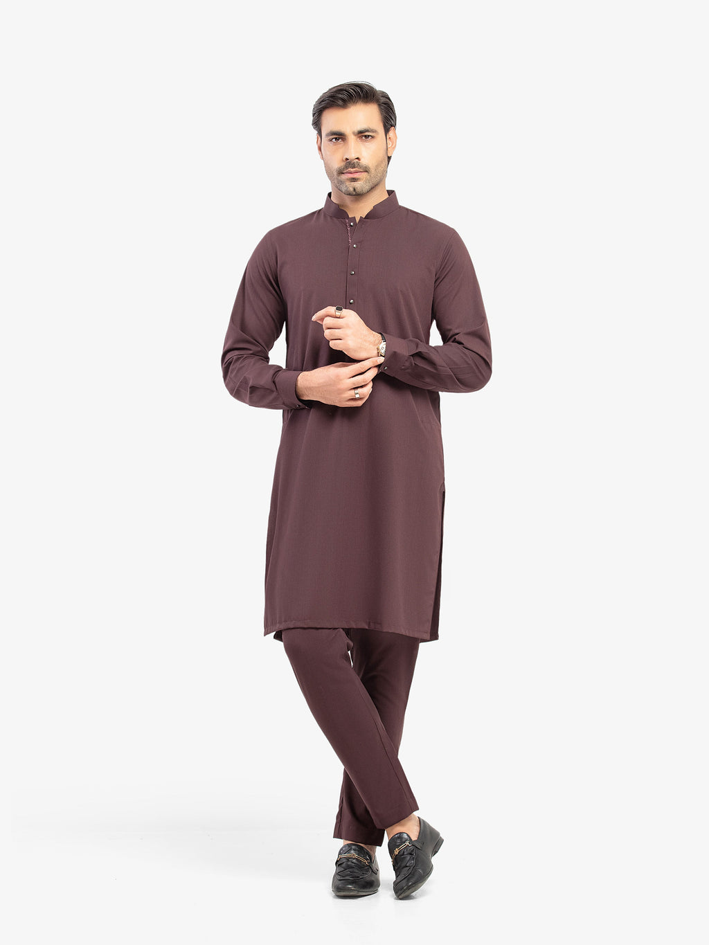 Embroidered Dobby Kurta Pajama - EMTKPT5-079