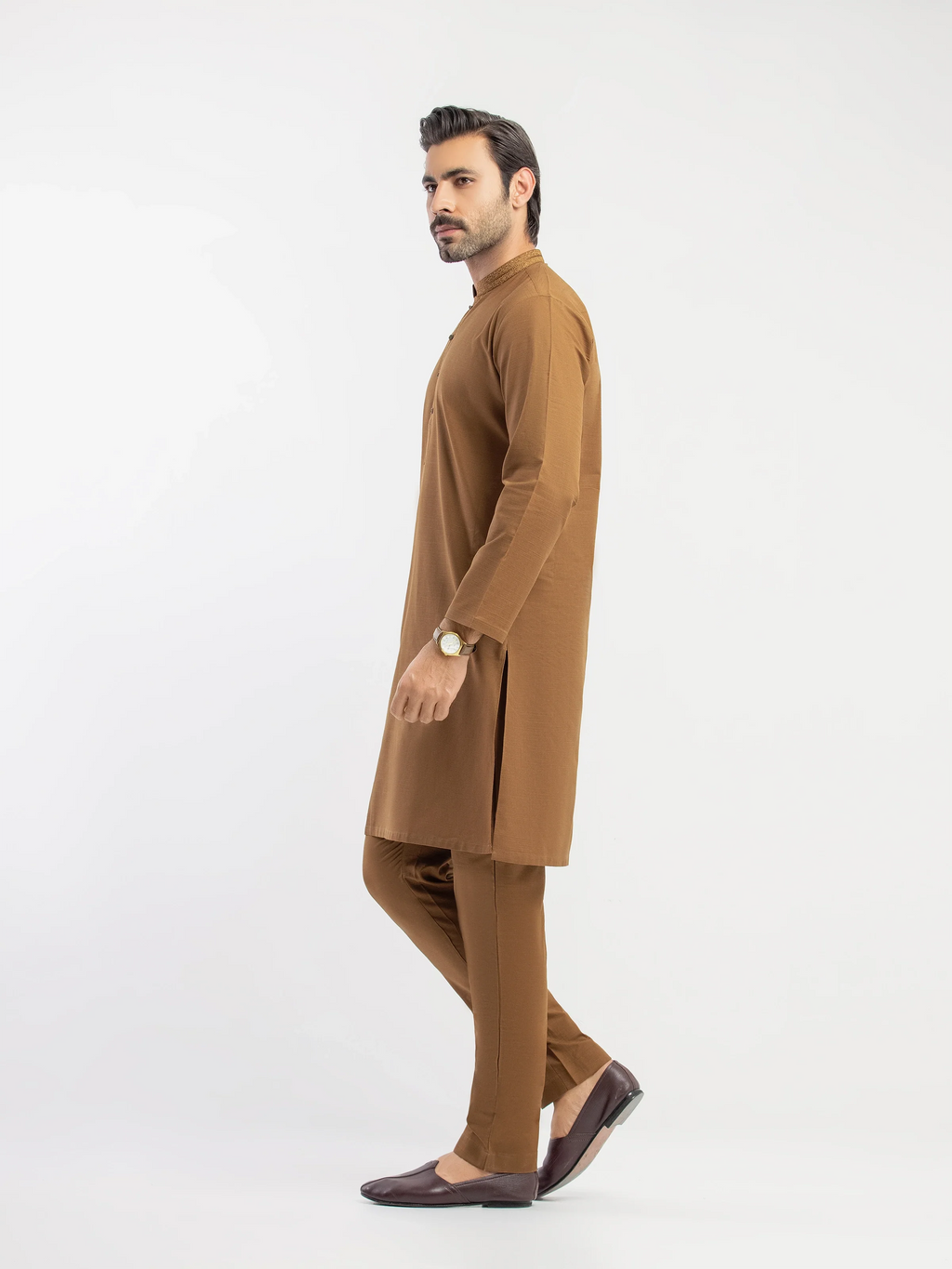 Embroidered Khaddar Kurta Pajama - EMTKPT5-089