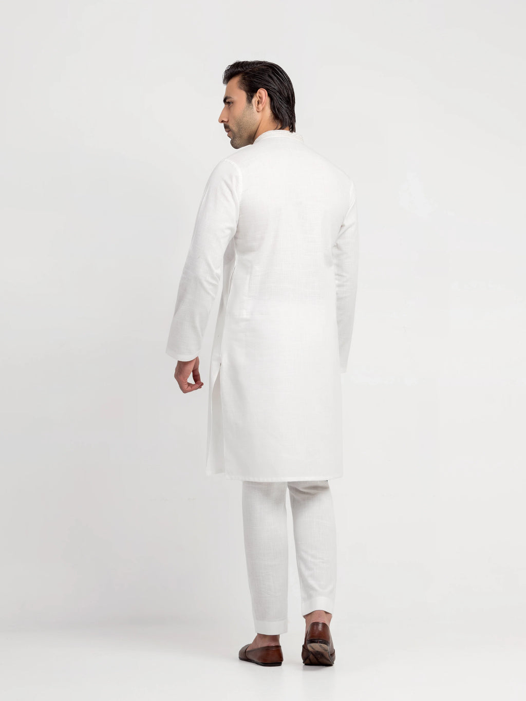 Embroidered Cotton Slub Kurta Pajama - EMTKPT6-103