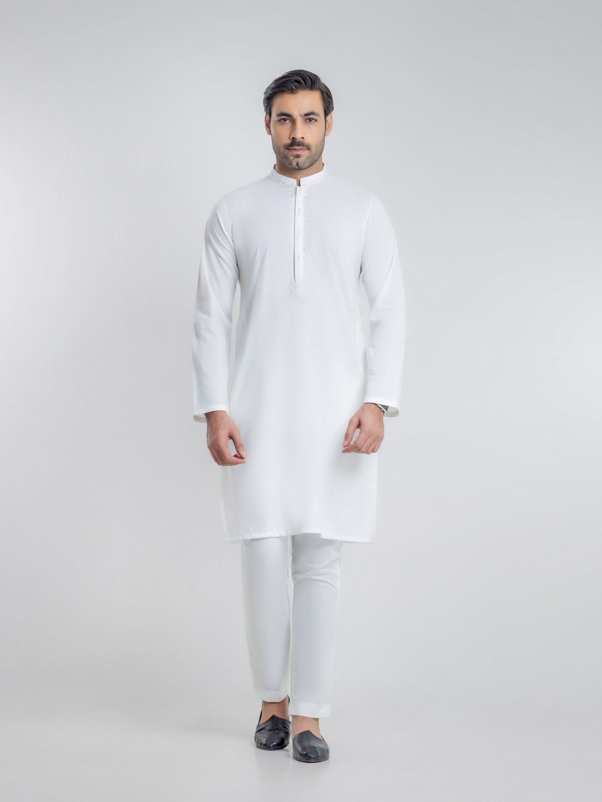 Embroidered Blended Kurta Pajama - EMTKPT6-114