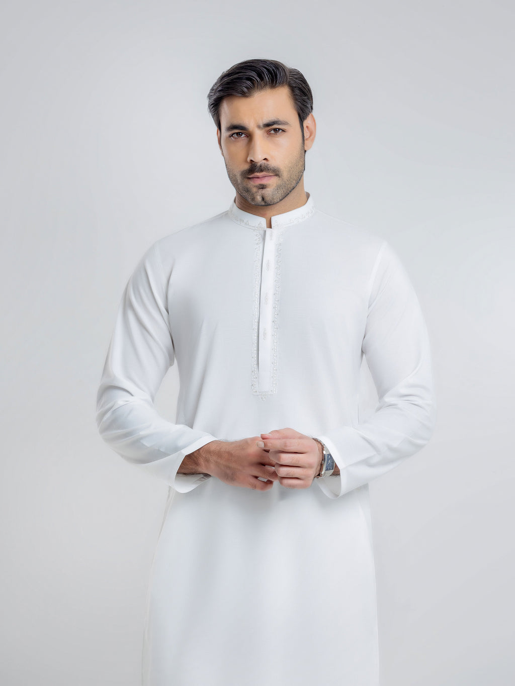 Embroidered Blended Kurta Pajama - EMTKPT6-114