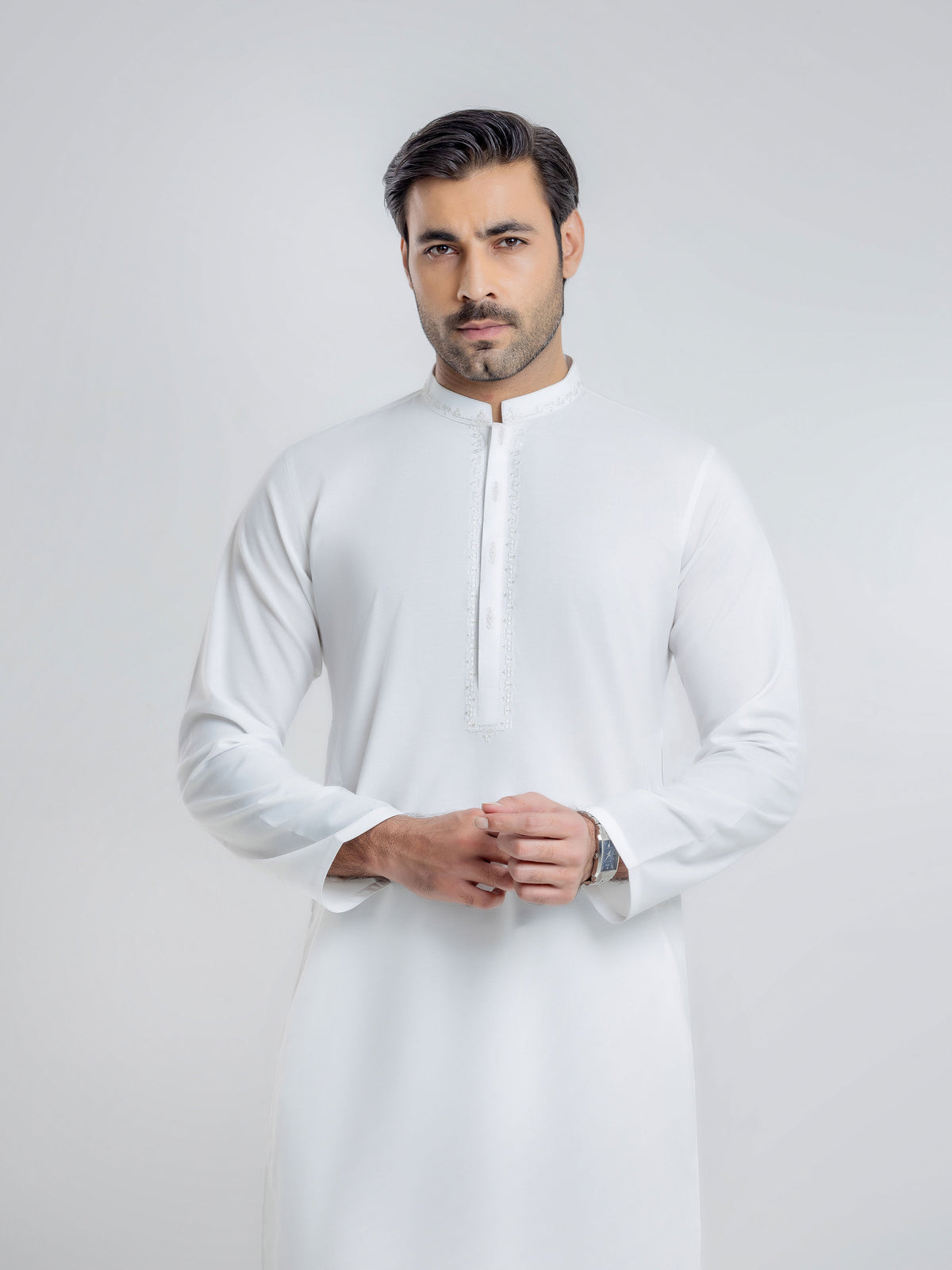 Embroidered Blended Kurta Pajama - EMTKPT6-114