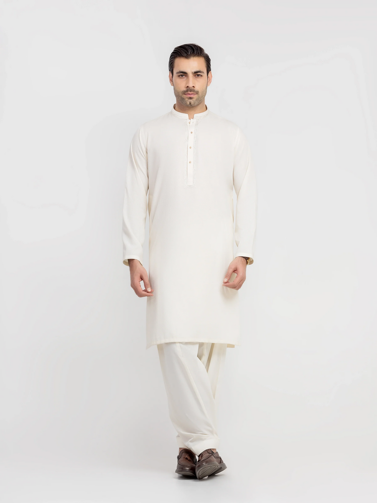 Embroidered Dobby Shalwar Kameez - EMTKS6-41242