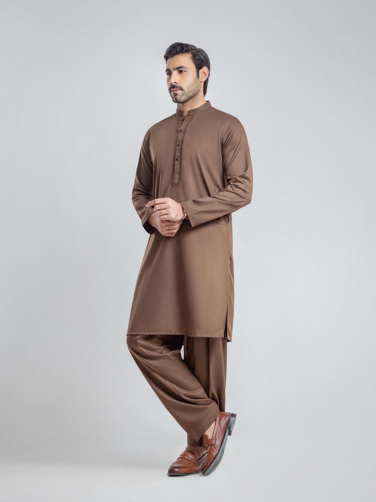 Embroidered Dobby Shalwar Kameez - EMTKS6-41281