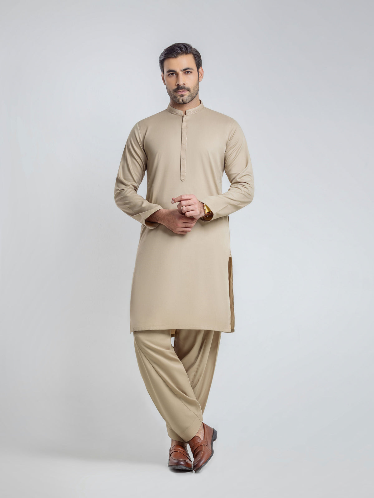 Embroidered Dobby Shalwar Kameez - EMTKS6-41282