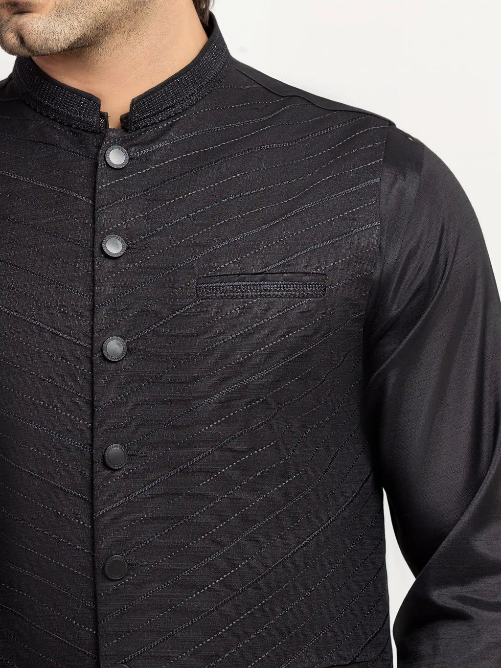 Embroidered Khaddar Waistcoat - EMTWCE5-35995