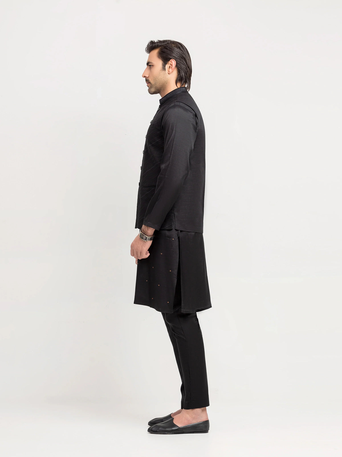 Embroidered Khaddar Waistcoat - EMTWCE5-35995