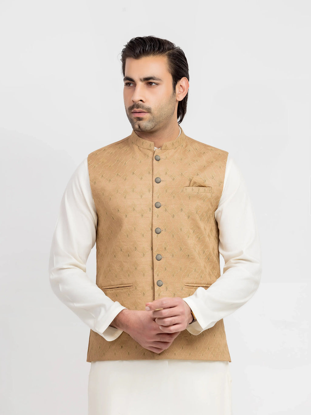 Embroidered Khaddar Waistcoat - EMTWCE5-36002
