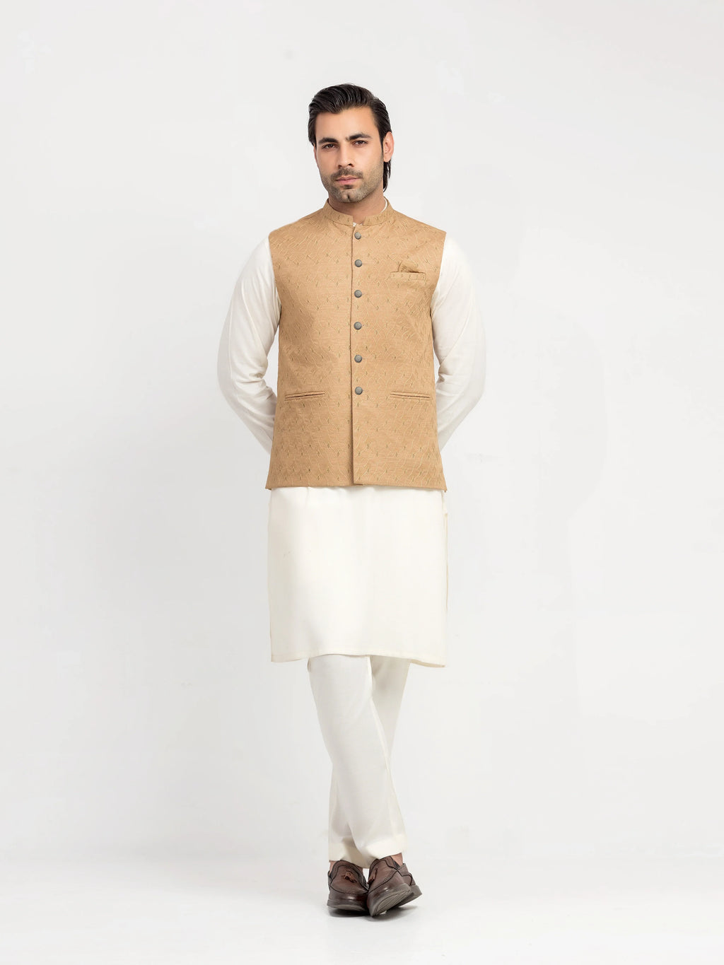 Embroidered Khaddar Waistcoat - EMTWCE5-36002
