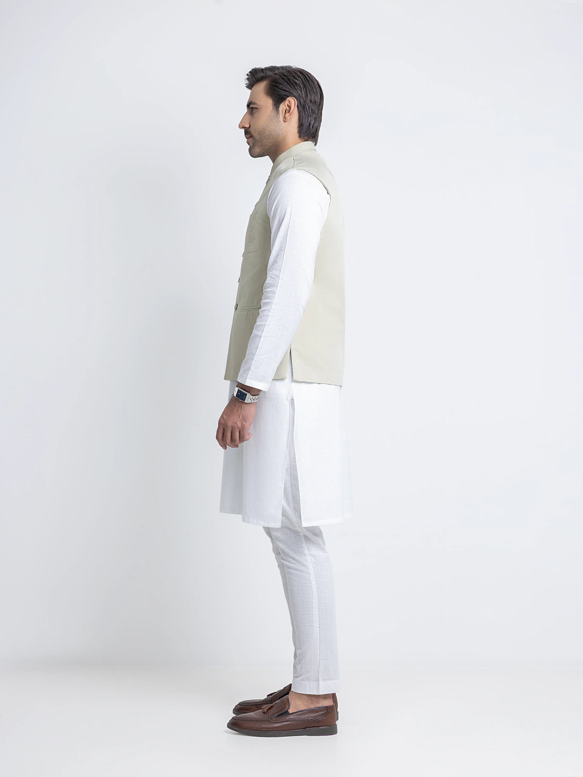 Embroidered Viscose Waistcoat - EMTWCE6-36017