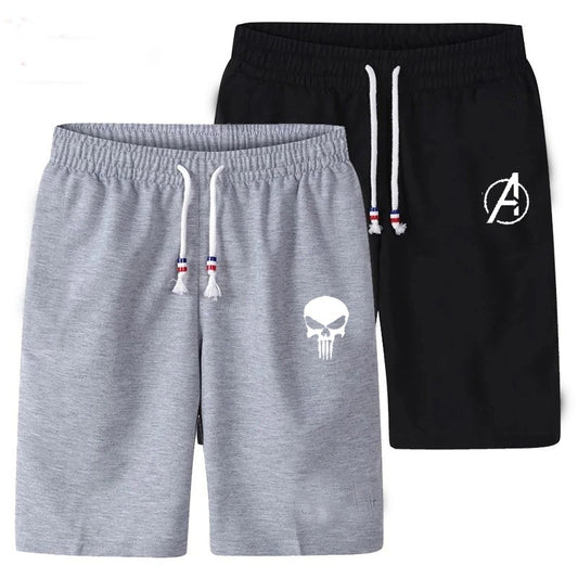 [Pack Of 2] Shorts COTTON JERSEY FABRIC FOR SUMMER | Jersey Shorts for Men - L