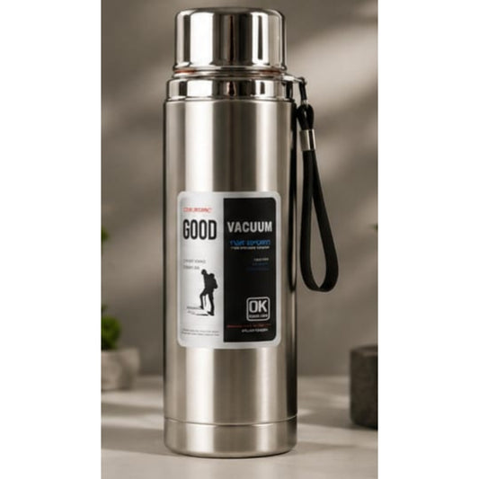 Premium 1000ml Stainless Steel Water Bottle – Leakproof Insulated Water Flask (Random Color)